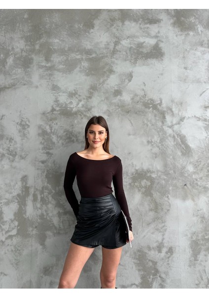 Premıum Kalite Oysh Kumaş Kayık Yaka Body