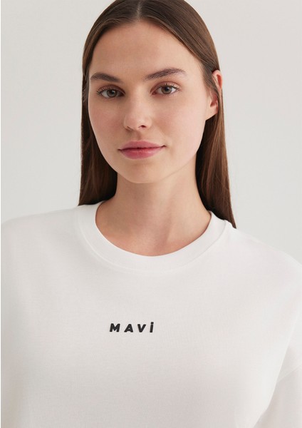 Mavi Logo Baskılı Beyaz Tişört 1612518-70057 indirimleri