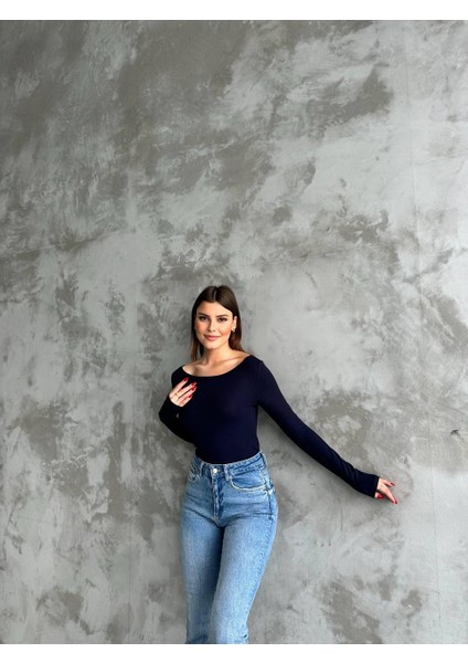 Premıum Kalite Oysh Kumaş Kayık Yaka Body