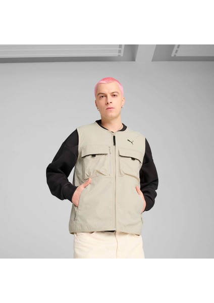 Erkek Bej Pumatech Cargo Vest Bej Erkek Yelek