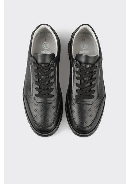 Siyah Deri Erkek Günlük Ayakkabı fırsatları