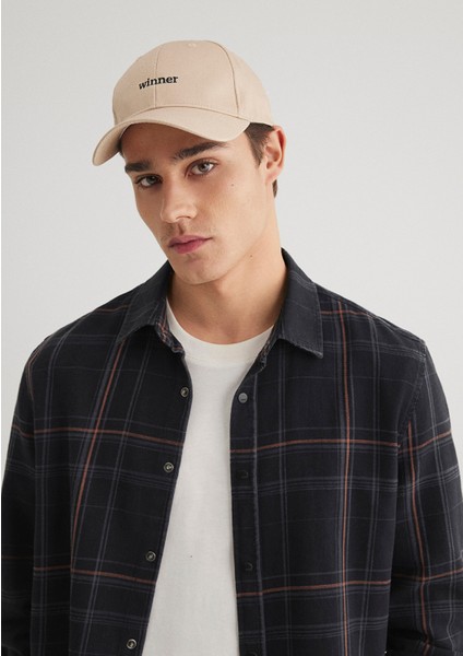 Winner İşlemeli Bej Şapka 0911806-70202