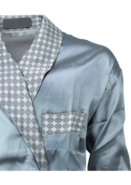 Erkek Şık Klasik Model Röpteşambır Premium Poplin Kumaş Brescia Model Cepli Rob Beli Kuşaklı modelleri
