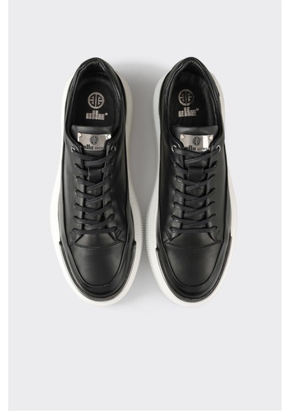 Siyah Deri Erkek Spor Ayakkabı fırsatları