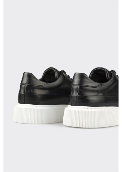 Siyah Deri Erkek Spor Ayakkabı indirimleri