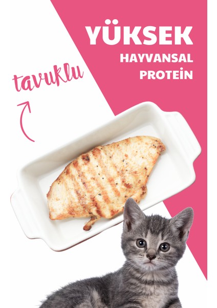 Tavuklu ve Pirinçli Yavru Kedi Maması 20kg (2X10kg)