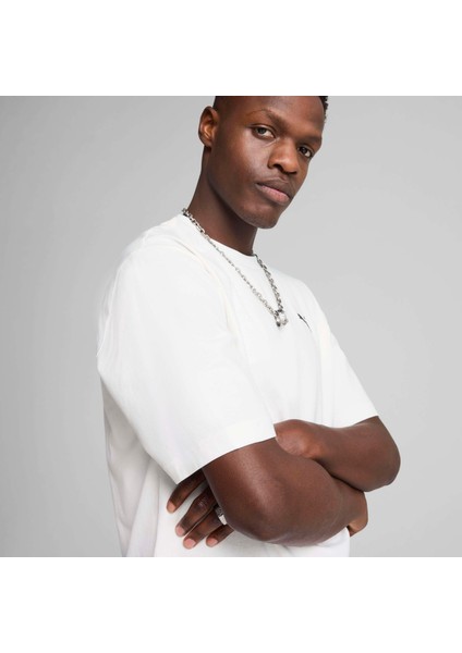 Erkek Beyaz Puma Wardrobe Ess Boxy Tee Beyaz Erkek T-Shirt modelleri