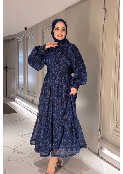 ELB018 Bel Detaylı Önden Düğmeli Elbise fiyatları