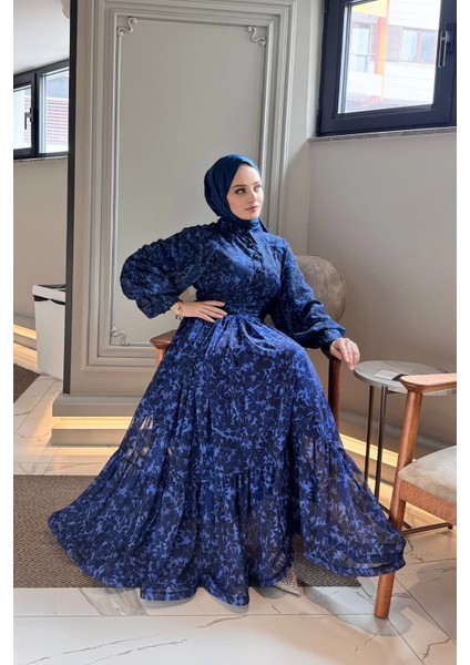 ELB018 Bel Detaylı Önden Düğmeli Elbise modelleri