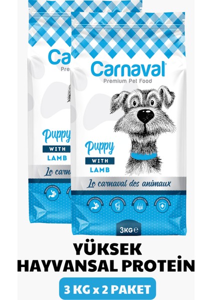 Kuzu Etli Yavru Köpek Maması 30kg (2X15kg)