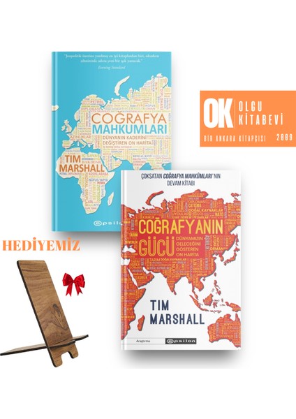 Coğrafya Mahkumları - Coğrafyanın Gücü / 2 Kitap Set ( Telefon Tutucu Hediyeli) Tim Marshall