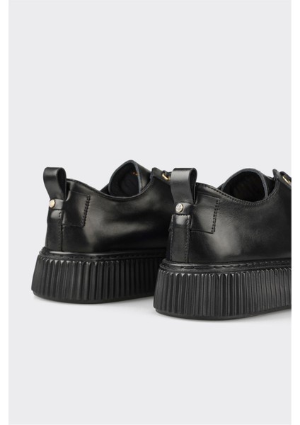 Siyah Deri Erkek Spor Ayakkabı indirimleri