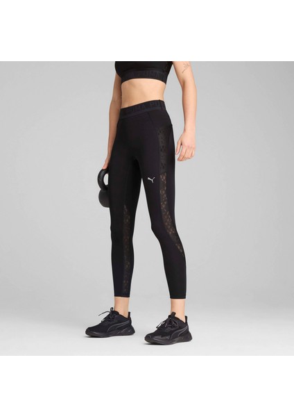Kadın Siyah Puma Lace Hw 7/8 Tıght Siyah Kadın Tayt