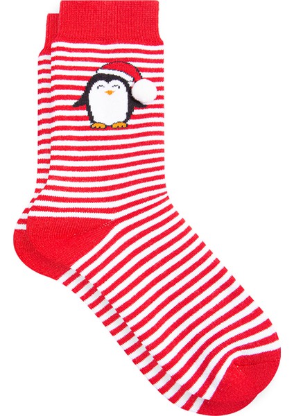 Yılbaşı Temalı Kırmızı Çorap 1912183-32421