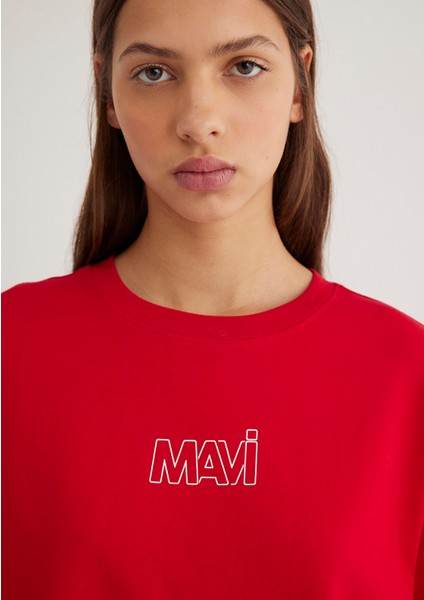 Mavi Logo Baskılı Kırmızı Tişört 1611592-82054 indirimleri