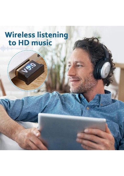 2 Adet Bluetooth 5.0 Adaptör Bluetooth Alıcı Verici Bilgisayar Pc Dizüstü Bilgisayar Için Kablosuz USB Adaptörü (Yurt Dışından)