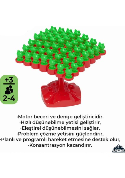 Kurbağa Denge Oyunu - Ebeveyn Çocuk Etkileşimi Eğitici Oyuncak Aile Kutu Oyunu Çok Renkli modelleri