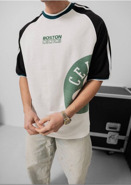 Oversıze Celtıc Full Likra Penye Tişört - C Boston Oversıze T-Shırt fiyatları