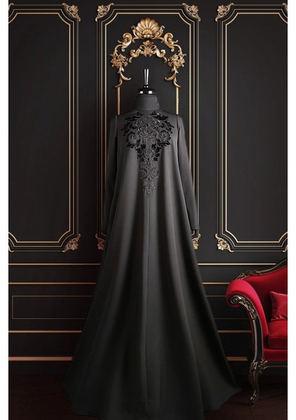 Diadema Black Diamond Çiçek Desenli Boğazlı Elbise