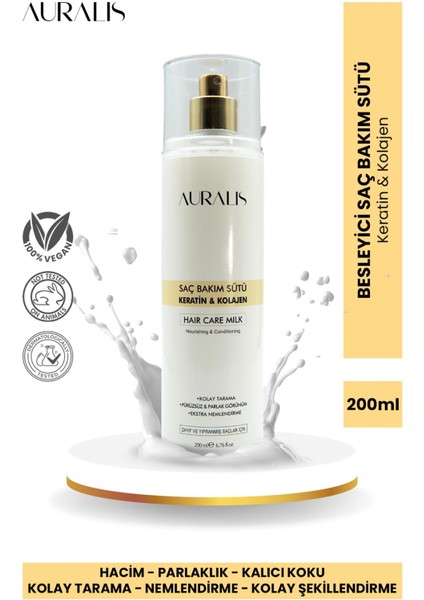 Besleyici ve Onarıcı Saç Bakım Sütü Keratin & Kolajen 200 ml