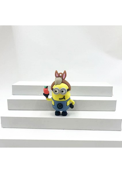 Küçük Sarı Adam Anahtarlık Kolye Pvc Yumuşak Kauçuk Üç Boyutlu Bebek Anahtar Kolye (Yurt Dışından)