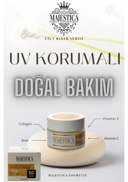 Uv Korumalı (Spf 50) Aydınlatıcı ve Cilt Beyazlatıcı Yüz Krem 50 ml modelleri
