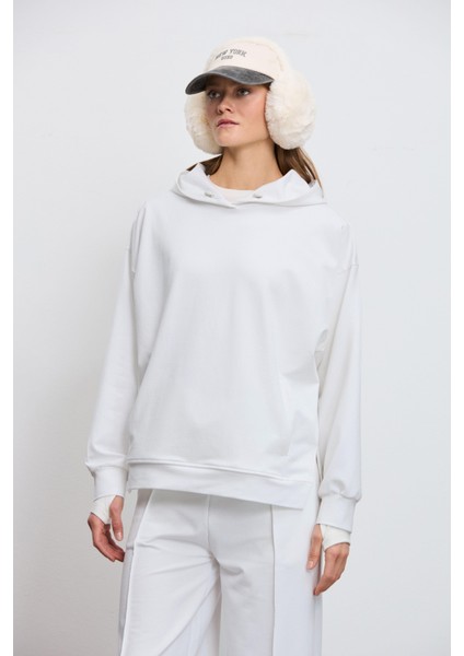 Dökümlü Fit Kapüşonlu Sweatshirt fiyatları