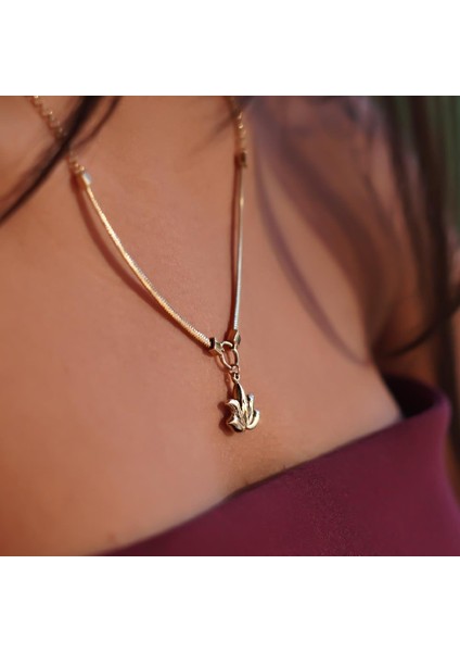 Balık Sırtı Lotus Kolye