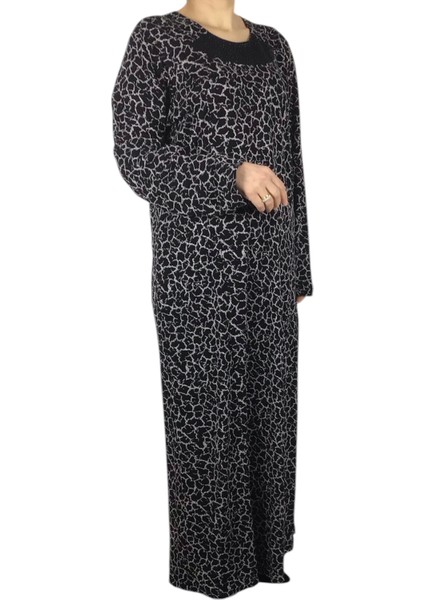 0kadın Desenli Kulplu Büyük Beden Anne Elbise modelleri