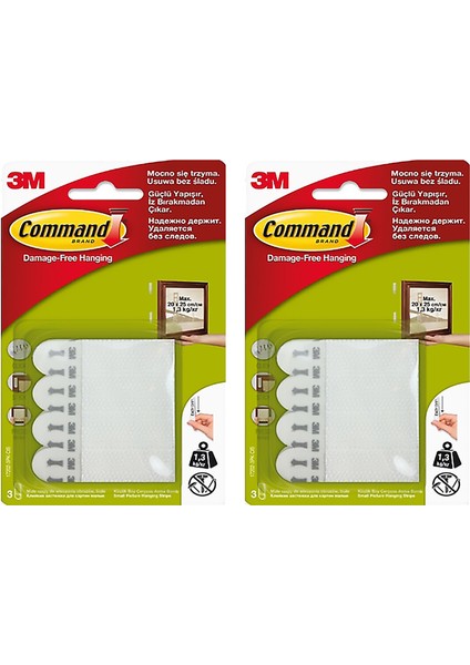 17202 Command Küçük Boy Cırt Bant 2 Paket
