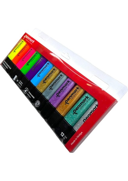 Fosforlu Kalem 12 Li Karışık Renk 6 Neon + 6 Simli Renkler fiyatları