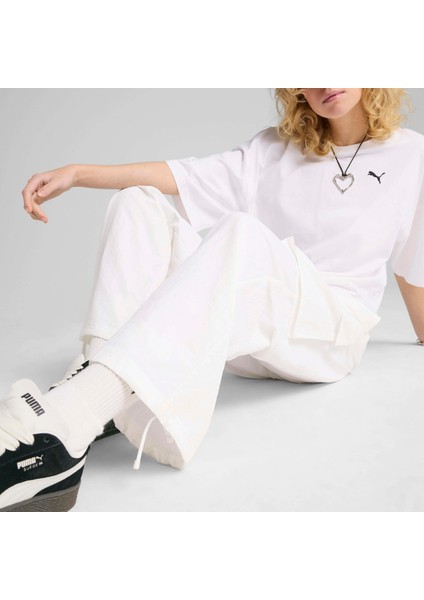 Kadın Beyaz Puma Wardrobe Ess Cargo Pants Beyaz Kadın Eşofman Altı modelleri