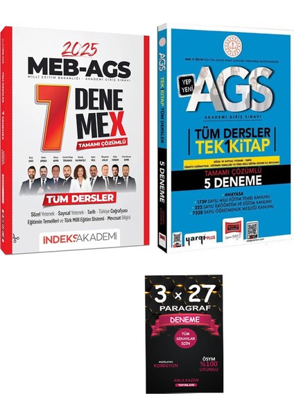 2025 Meb / Ags Tüm Dersler 5 + 7 Deneme 2 Li Set