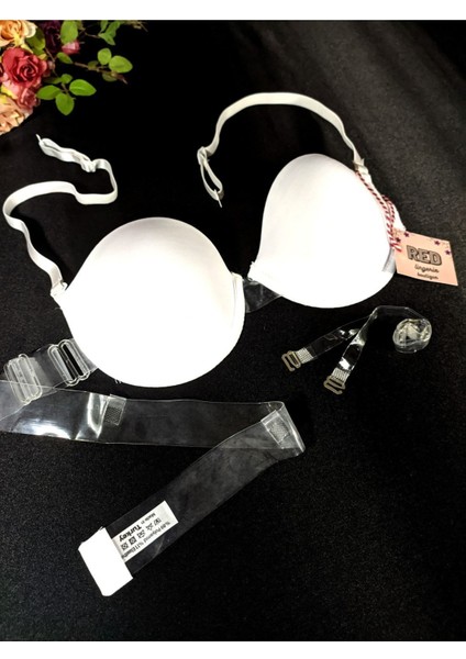 Soft Cup Sırtı Şeffaf Dekolte Abiye Sütyeni-Beyaz (Destekli-Dolgulu) fırsatları