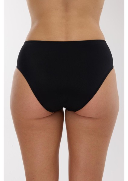 63069 Siyah Yarı Yüksek Bel Bikini Altı