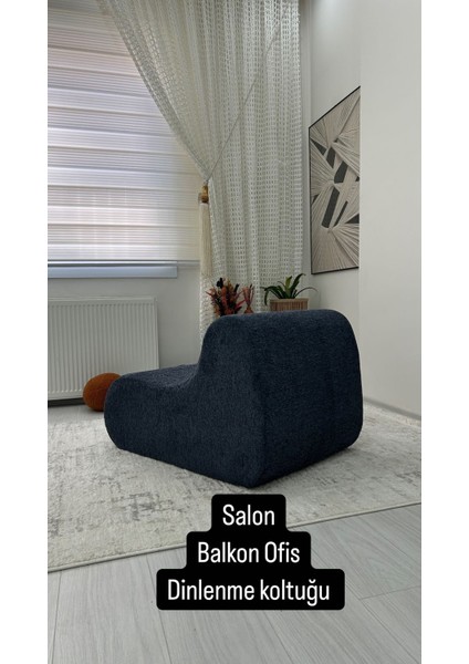 Tekli Mavi Bukle Aktivite Salon Balkon Ofis Berjer Koltuk Tv Dinlenme Koltuğu