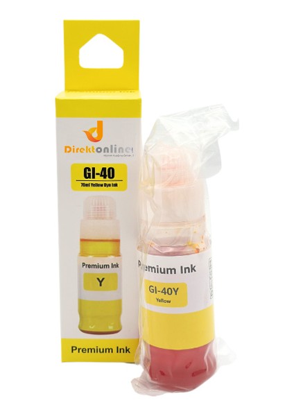 Canon Gı-40/pixma G7040-GM2040 Sarı Muadil Mürekkep