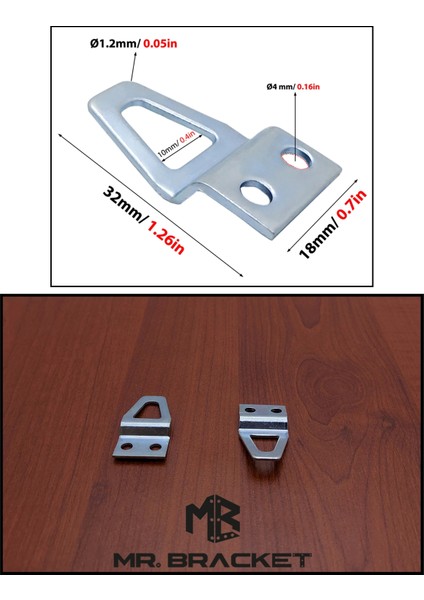 10 Ad Tablo Kancası Kıvrık Model - Metal Çerçeve Askısı Aparatı - Vidalı Fotoğraf Resim Asma Kancası