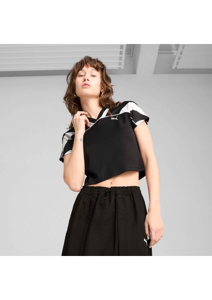 Kadın Siyah Puma Future.Puma.Archıve Jersey Siyah Kadın Crop