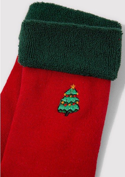 Yılbaşı Temalı Kırmızı Bot Çorabı 1912192-29579 fiyatları