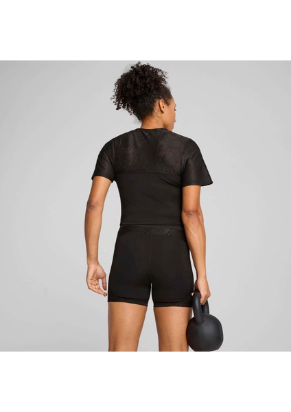 Kadın Siyah Puma Lace Top - Short Siyah Kadın Crop