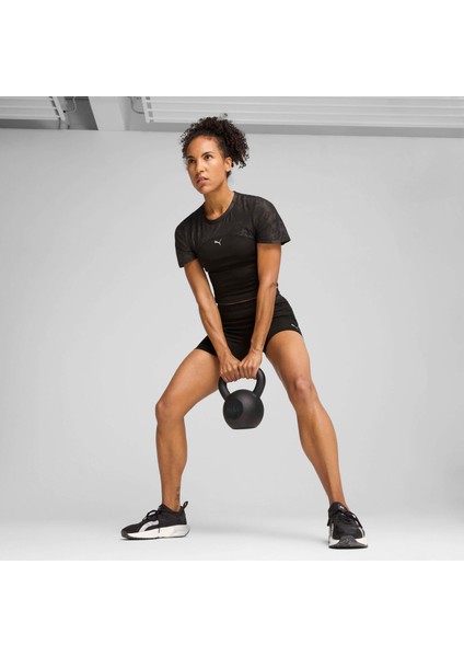 Kadın Siyah Puma Lace Top - Short Siyah Kadın Crop