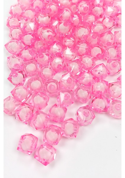 Küp Boncuk Içten Boncuklu Bileklik Çanta Boncuğu 10 mm 50 gr Pembe - BNC459 fiyatları