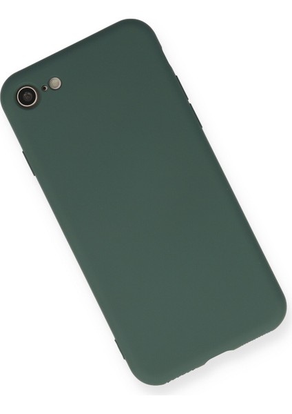 Apple iPhone 7 Kılıf Silikon Kılıf Yumuşak Kılıf Içi Kadife Lansman - Koyu Yeşil fiyatları
