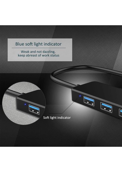 Bağlantı Noktalı USB Hub, USB 3.0 Hub USB Ayırıcı Dizüstü Bilgisayar, Flash Sürücü, Hdd, Konsol, Yazıcı, Kamera, Klavye Için USB Genişletici (Yurt Dışından)