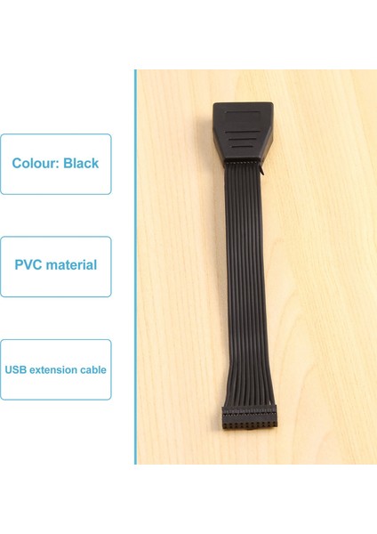 2 Adet Küçük Mini USB 3.0 19/20PIN Dahili Uzatma Başlık Adaptör Kablosu USB 20PIN Uzatma Kablosu Anakart Için 15 cm (Yurt Dışından)