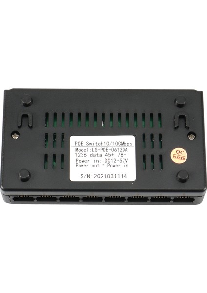 Port 6+2 Poe Anahtar Enjektör RJ45 Ethernet Üzerinden Güç Güç Adaptörü Olmadan Aile Ağı Sistemi Kameralar Için 10/100M (Yurt Dışından)