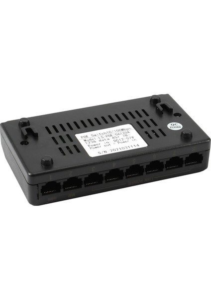 Port 6+2 Poe Anahtar Enjektör RJ45 Ethernet Üzerinden Güç Güç Adaptörü Olmadan Aile Ağı Sistemi Kameralar Için 10/100M (Yurt Dışından)