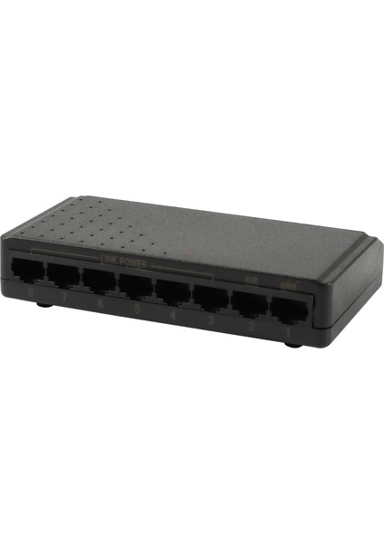 Port 6+2 Poe Anahtar Enjektör RJ45 Ethernet Üzerinden Güç Güç Adaptörü Olmadan Aile Ağı Sistemi Kameralar Için 10/100M (Yurt Dışından)