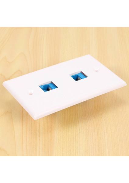 2'li Paket 2 Bağlantı Noktalı Ethernet Duvar Plakası, RJ45 Cat6 Dişi - Dişi Jak Sıralı Bağlayıcı Yüz Plakaları, 2 Bağlantı Noktalı (Yurt Dışından) indirimleri